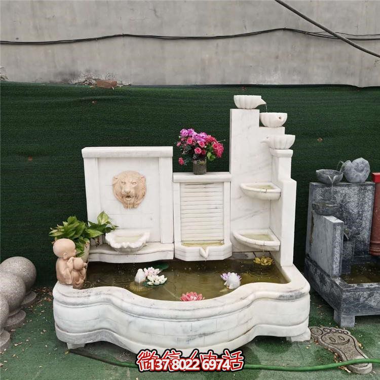 家居擺件，流水環繞庭院