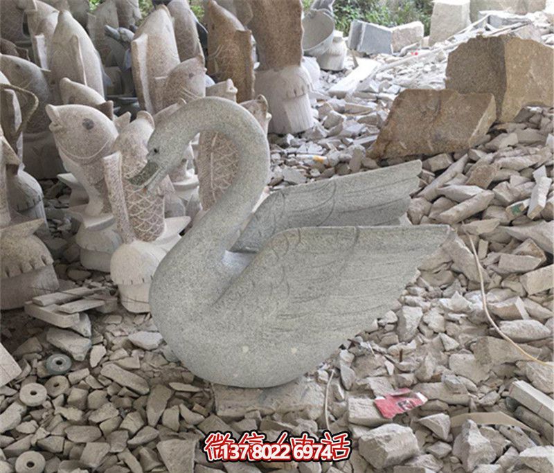大理石創(chuàng)意天鵝雕塑，美麗大理景區(qū)的精品藝術(shù)品