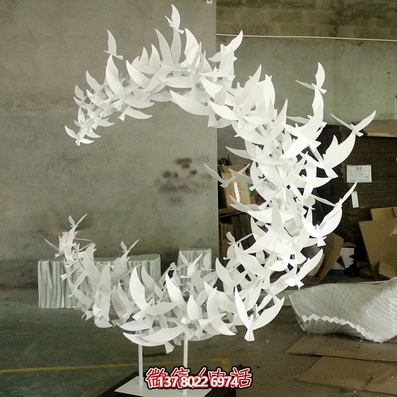 玻璃鋼雕塑擺件裝飾品，創意抽象鴿子裝飾室內別墅