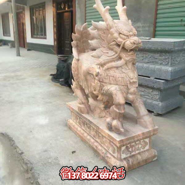 高端定制大理石石雕獅子雕塑，裝點大型庭院、別墅、門口，招財又安全