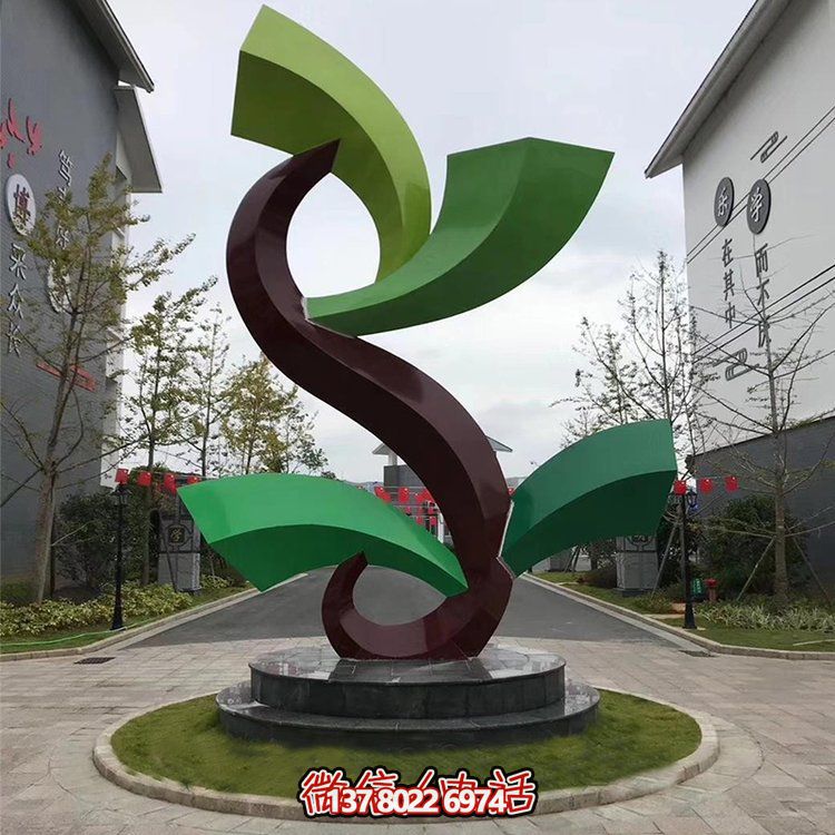 雕塑般的不銹鋼創意景觀，為你的小區或別墅增添幾何美感