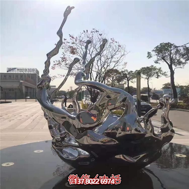 創(chuàng)意不銹鋼浪花雕塑，美化你的戶外廣場(chǎng)