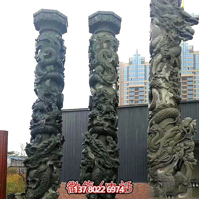 仿青石中國龍柱，為酒店門前增添靈動(dòng)氣息