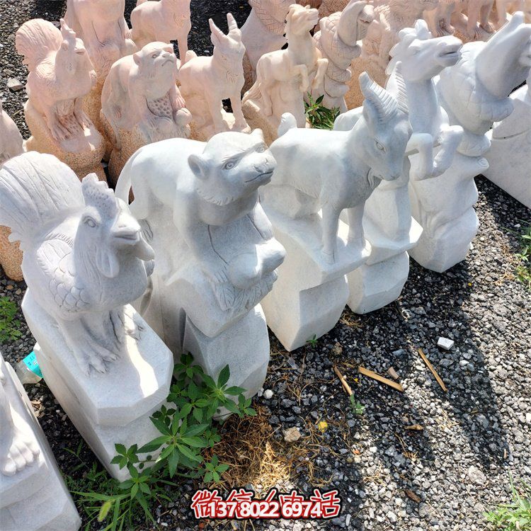 十二生肖小石雕擺件，帶來更多的吉祥與幸運