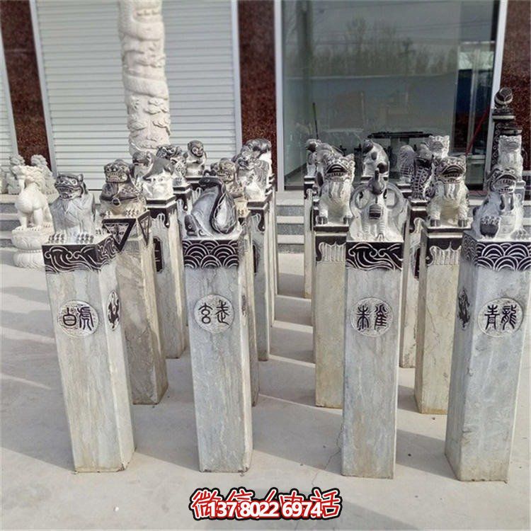精美大理石雕塑，辟邪鎮(zhèn)宅，拴馬樁大型裝飾