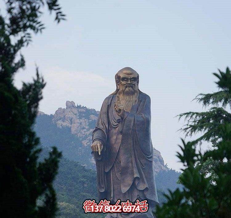 戶外大型鑄銅老子雕像，仿古做舊古代名人擺件